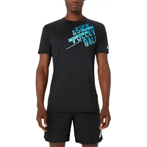 ASICS T Shirts Men's Black Crew Neck
