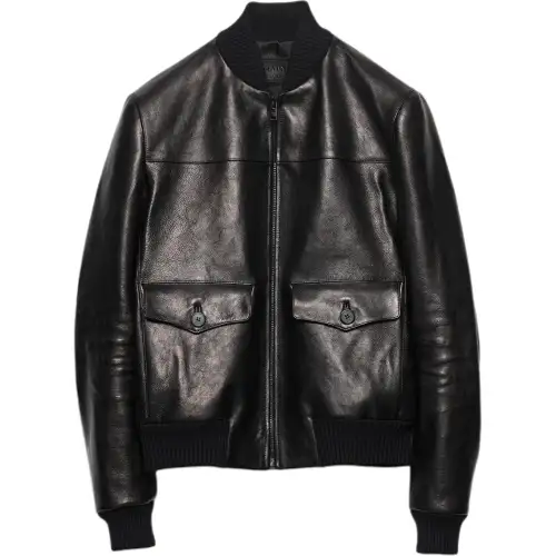 Prada leather bomber jacket