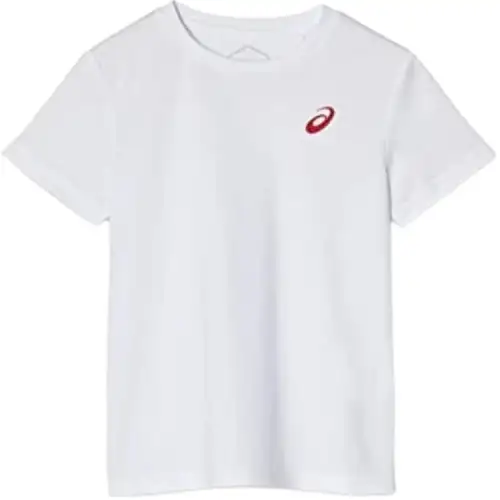 ASICS T Shirts Men's White Red Crew Neck