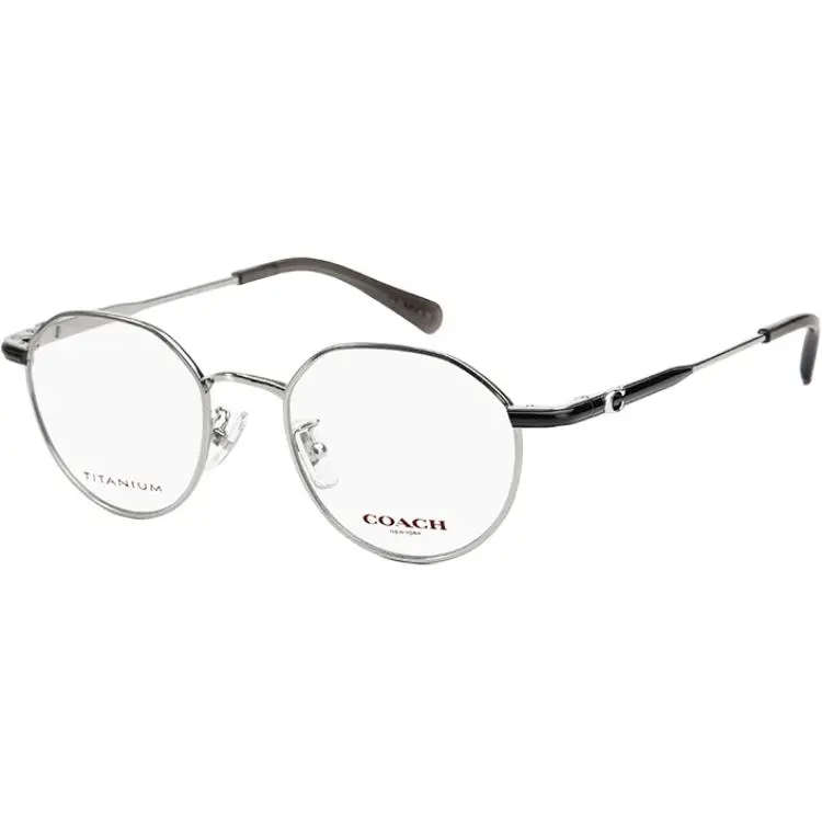 COACH Oval Eyeglass Frames Unisex Silver/Rose Gold