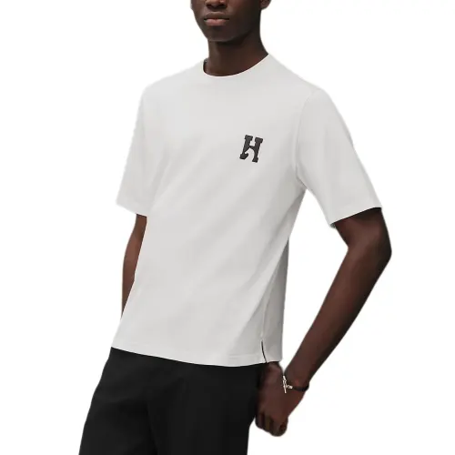 HERMES T Shirts Men's White Crew Neck Moderate