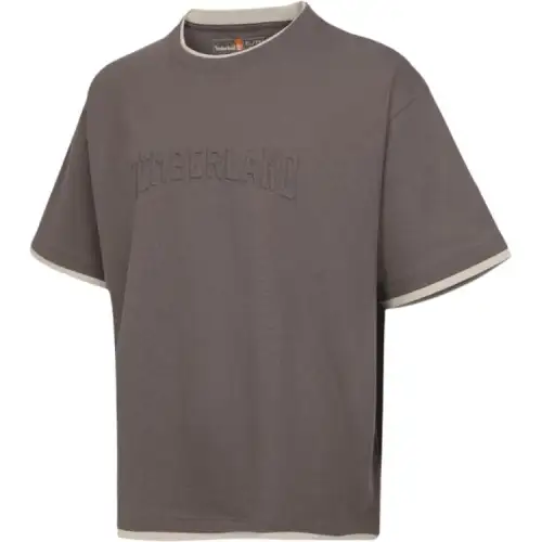 Timberland T Shirts Men's Gray Crew Neck Moderate
