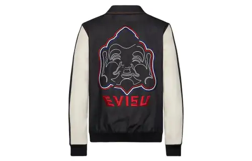 EVISU Jackets Men's Dark Blue Lapel Moderate Other