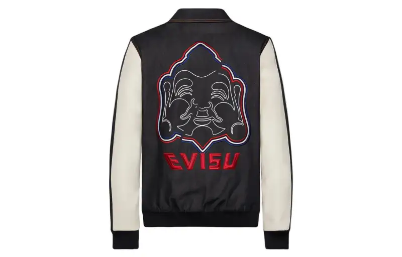 EVISU Jackets Men's Dark Blue Lapel Moderate Other