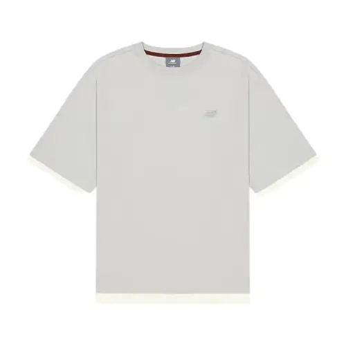 New Balance T Shirts Men's Gray Crew Neck Moderate