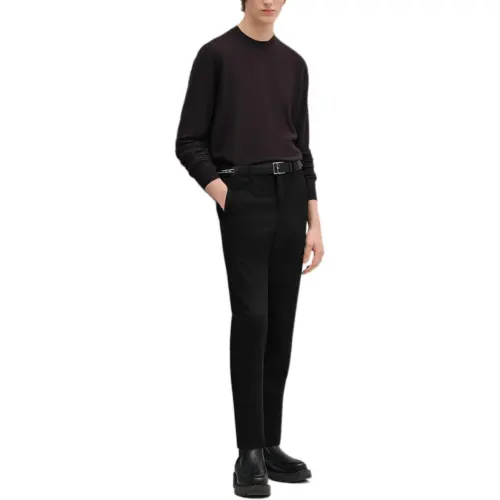 HERMES Casual Pants Men's Black Moderate Slim Fit Pants