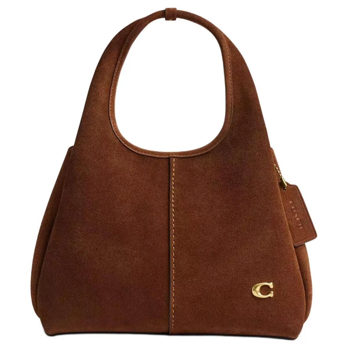 COACH Lana Suede Handbag Medium Women's Sweet Brown