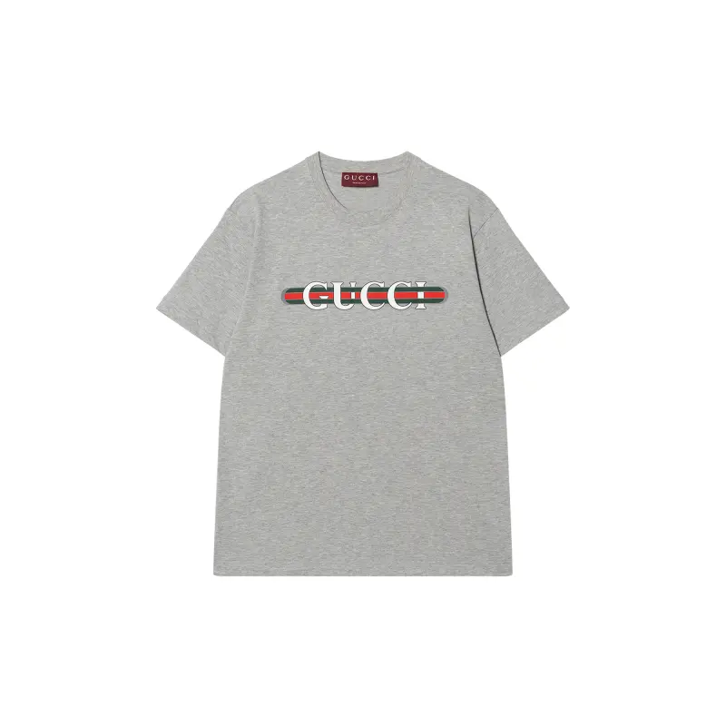 GUCCI Logo Printed Jersey T Shirt