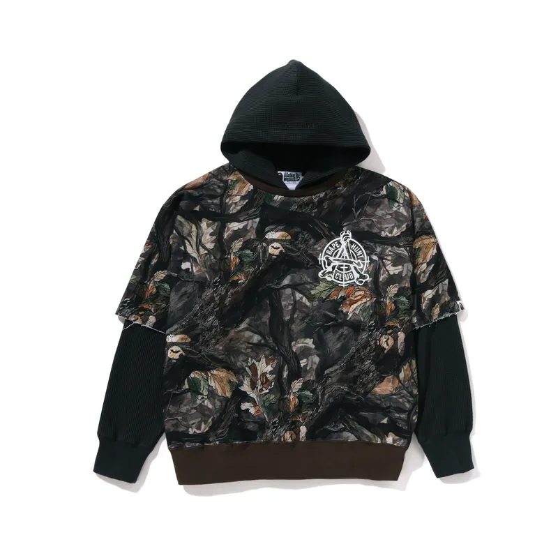 A Bathing Ape Tree Edge Camo layered hoodie