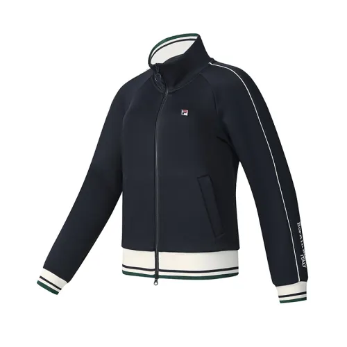 FILA Tennis Jackets Women's RD Royal Blue Stand Collar Moderate Other