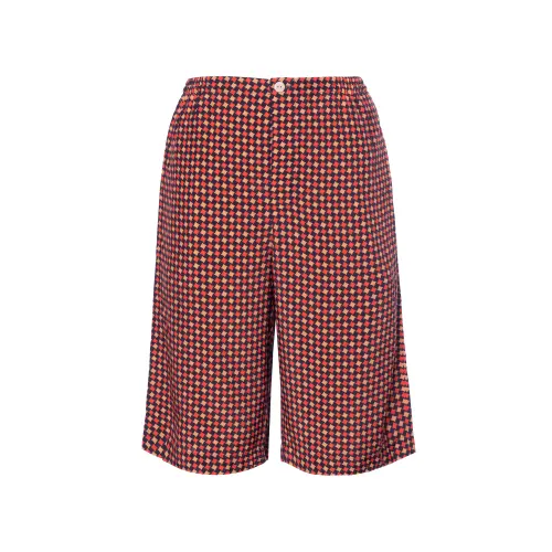 GUCCI Mid Rise Houndstooth Printed Tailored Shorts