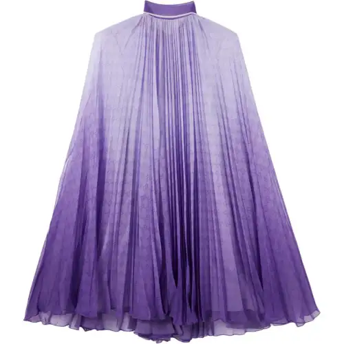 GUCCI Printed Georgette Pleated Dress