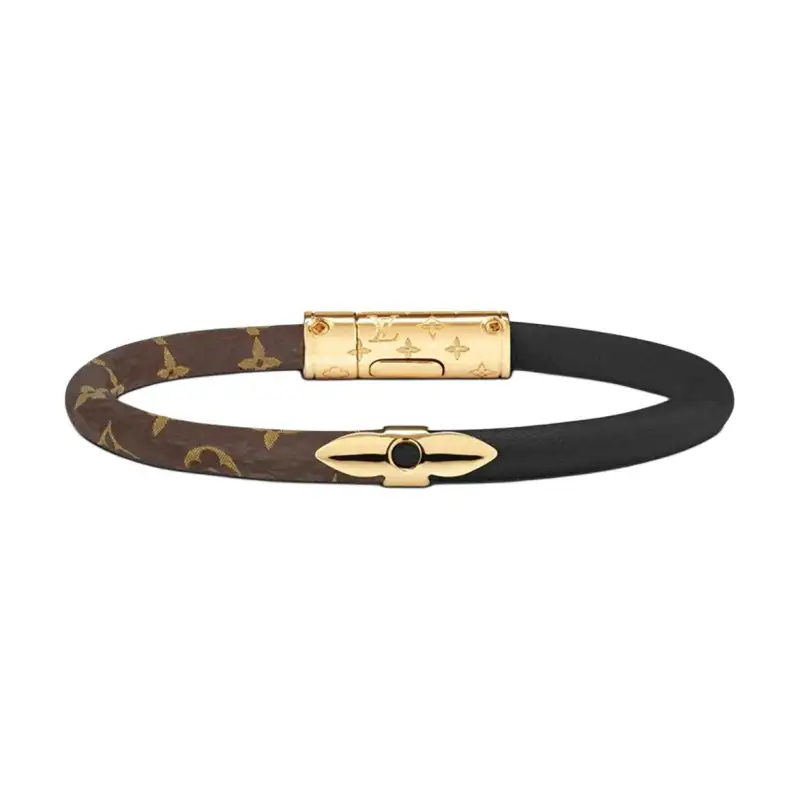 LOUIS VUITTON Calfskin Bangles Unisex Brown
