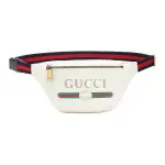 GUCCI Leather One Shoulder Crossbody Sling Bag, Fanny Pack Small Unisex White