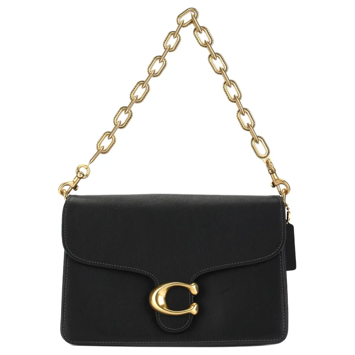 COACH Tabby Cow Leather Shoulder Bag Large Women's Black