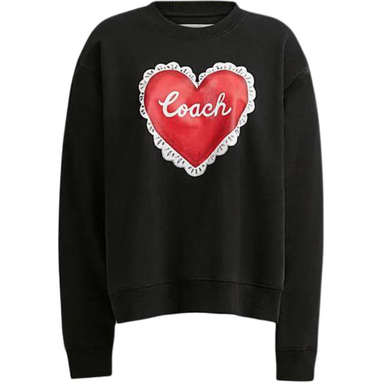 Женское худи COACH Heart Logo (черное)