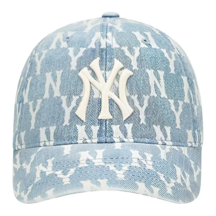 MLB Cotton, Distressed Denim Baseball Caps Unisex Blue