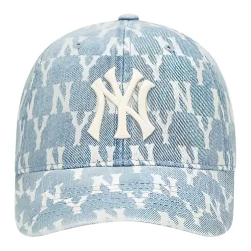 MLB Cotton, Distressed Denim Baseball Caps Unisex Blue