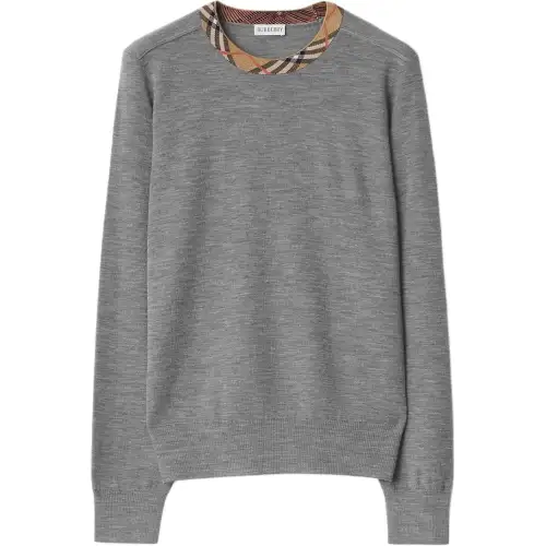 Burberry Sweaters Women's Gray Crew Neck Moderate Other