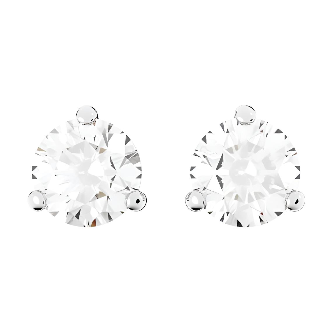 Женские серьги Swarovski Solitaire (белые)