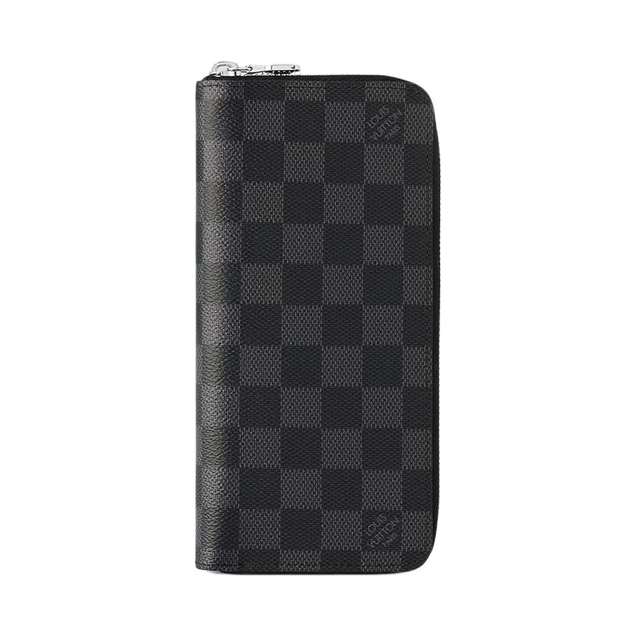 Мужской кошелек Louis Vuitton Zippy (серый в клетку)