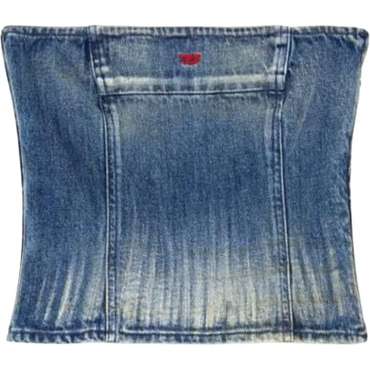DIESEL FW24 Strapless Top Women's Medium Blue
