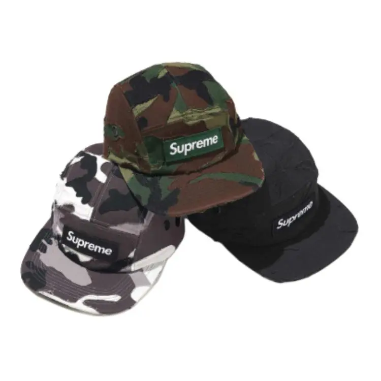 Supreme Baseball Caps Unisex Black/Camouflage/Gray