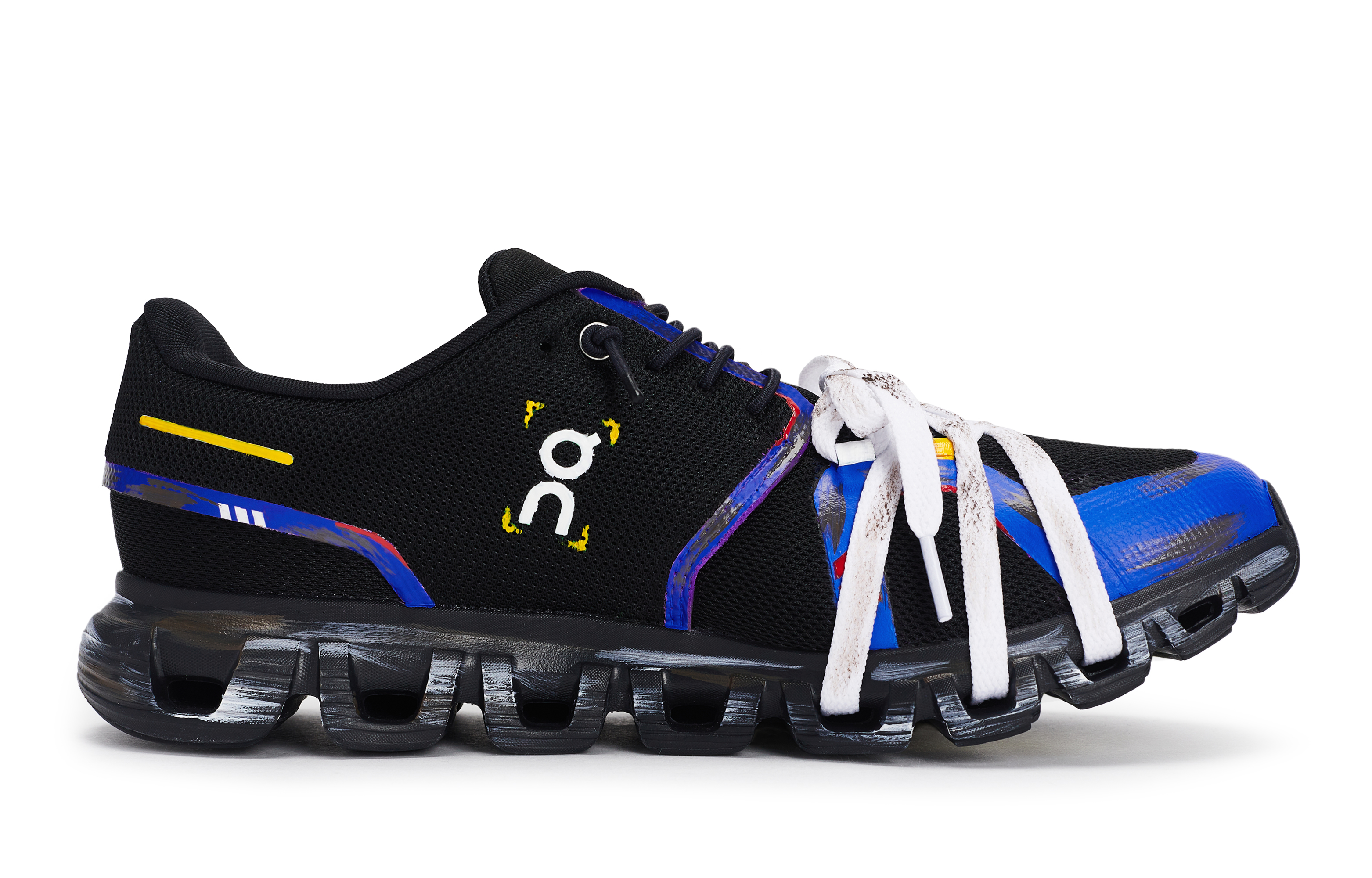 On Cloud 6 Abrasion Resistant Abrasion Resistant Low top Running Shoes Men’s Black Blue Yellow