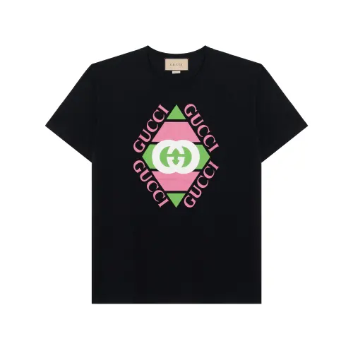 GUCCI T Shirts Women's Black Crew Neck Moderate Straight Fit