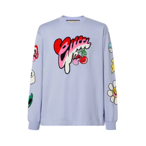 GUCCI FW24 Sweatshirt Men's Light Purple
