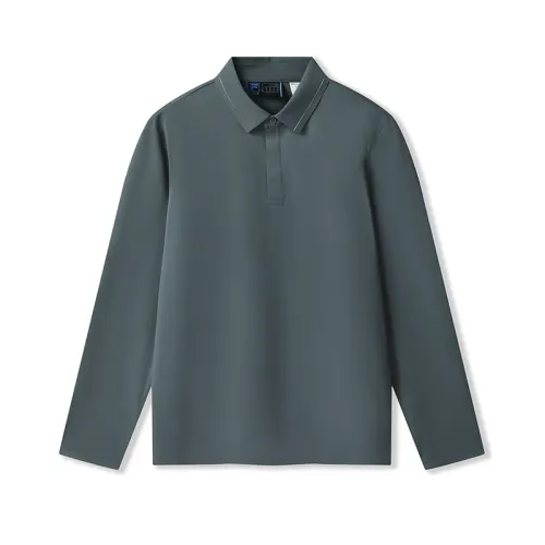 FILA Polo Shirts Men's Night Pine Green DG Polo Collar Moderate Straight Fit