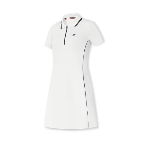 FILA Tennis Tops Women's Jade White Lapel Moderate