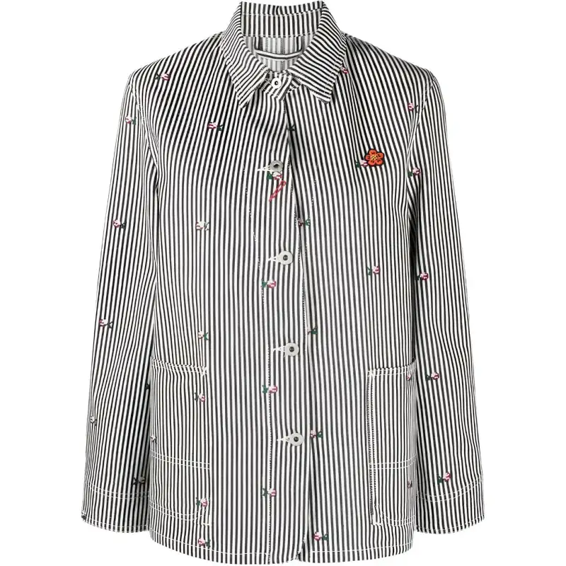 KENZO Rinsed Striped Workwear Jacket