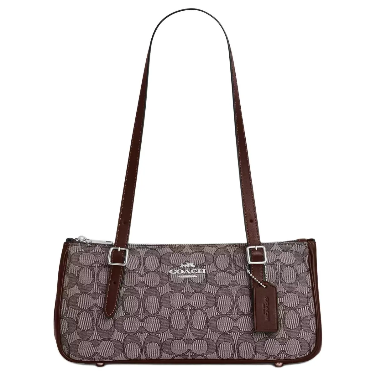 COACH Leather Bowling Bag, Handbag, Shoulder Bag Large Women's Maple