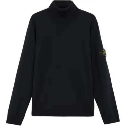 Stone Island turtleneck logo-patch sweater