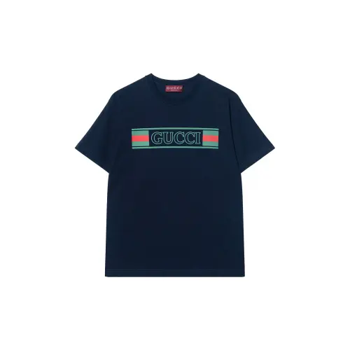 GUCCI Logo Printed Crewneck T Shirt