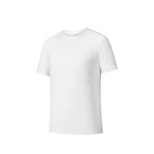 ANTA T Shirts Men's Papyrus White Crew Neck Moderate Straight Fit
