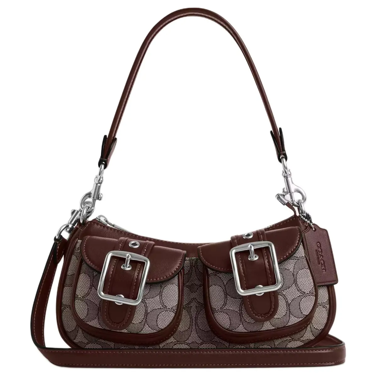 COACH Ashton Leather Handbag Medium Women's Maple