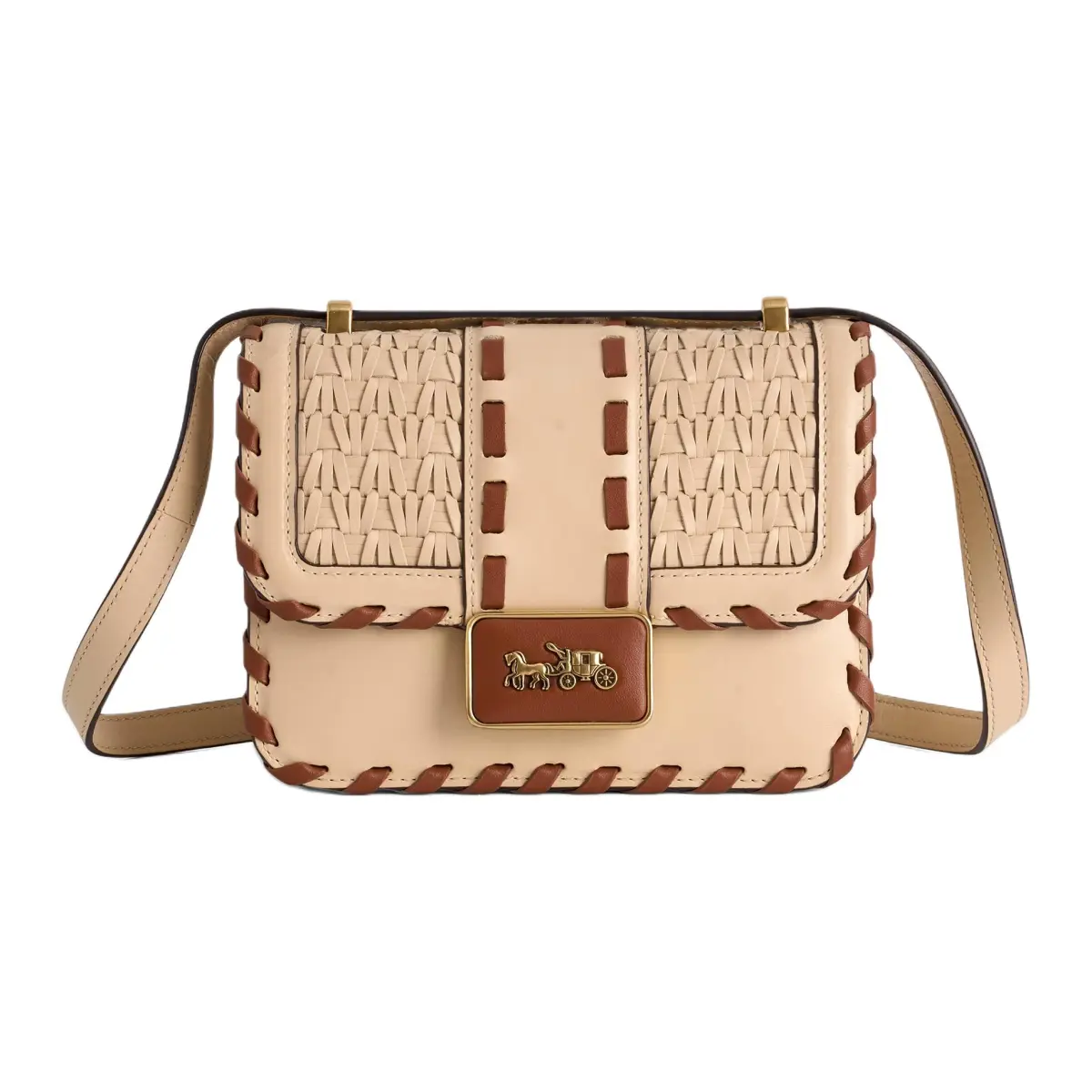 COACH Alie Cow Leather Crossbody Bag, Shoulder Bag Small Women's Ivory White
