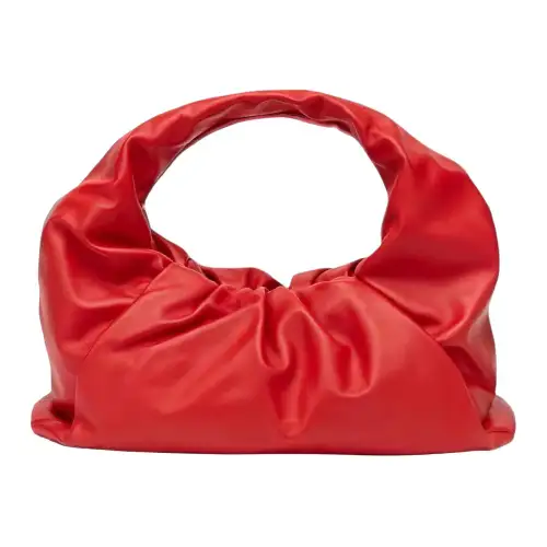 Bottega Veneta Leather Handbag Women's Red