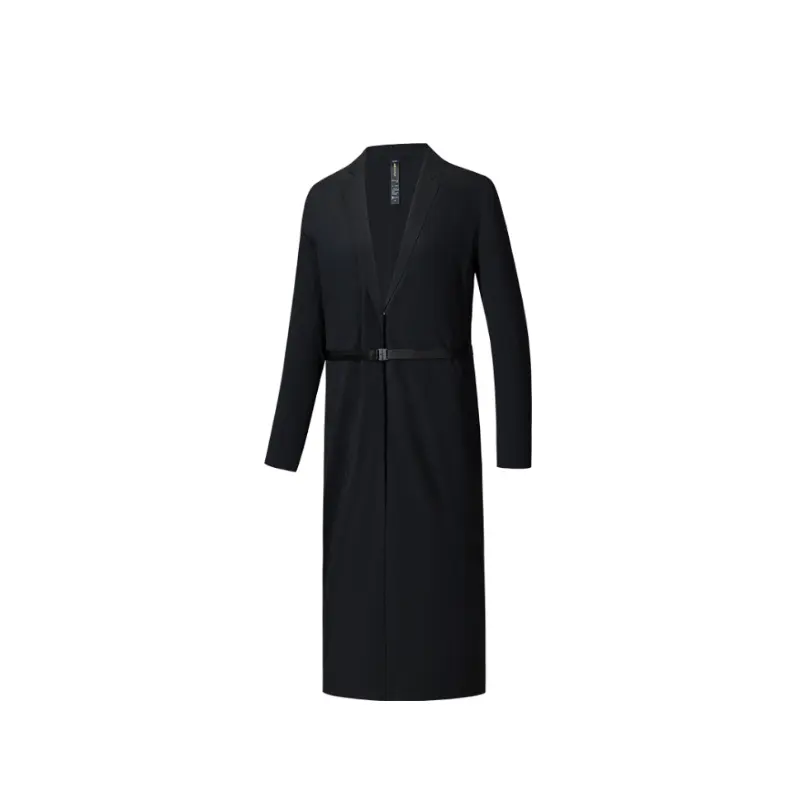ANTA Trench Coats Women's Black Suit Collar Moderate