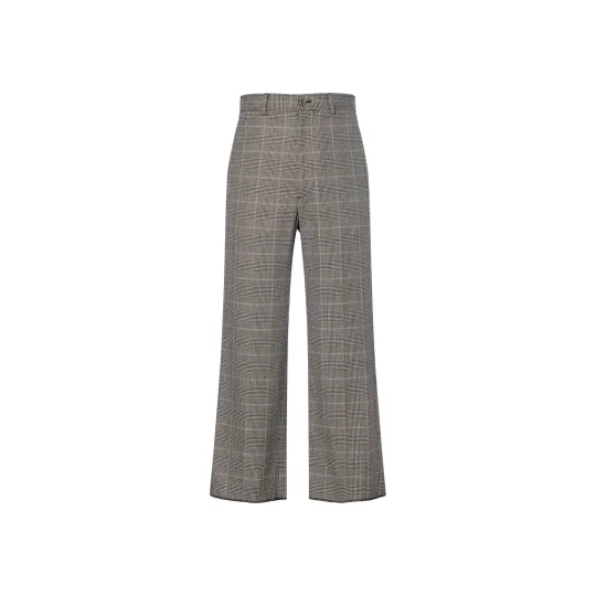 GUCCI Wide Leg Plaid Trousers