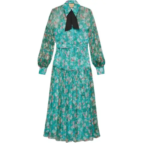 GUCCI SS23 Long Sleeved Dress Women's Blue