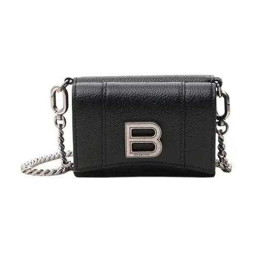 Balenciaga Cow Leather Wallet Mini Women's Black