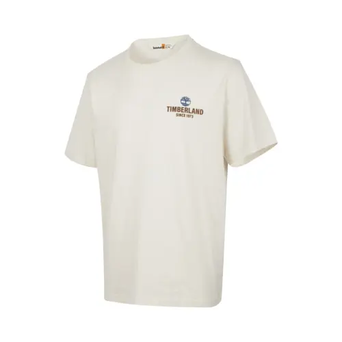 Timberland T Shirts Men's Beige Crew Neck Moderate Straight Fit