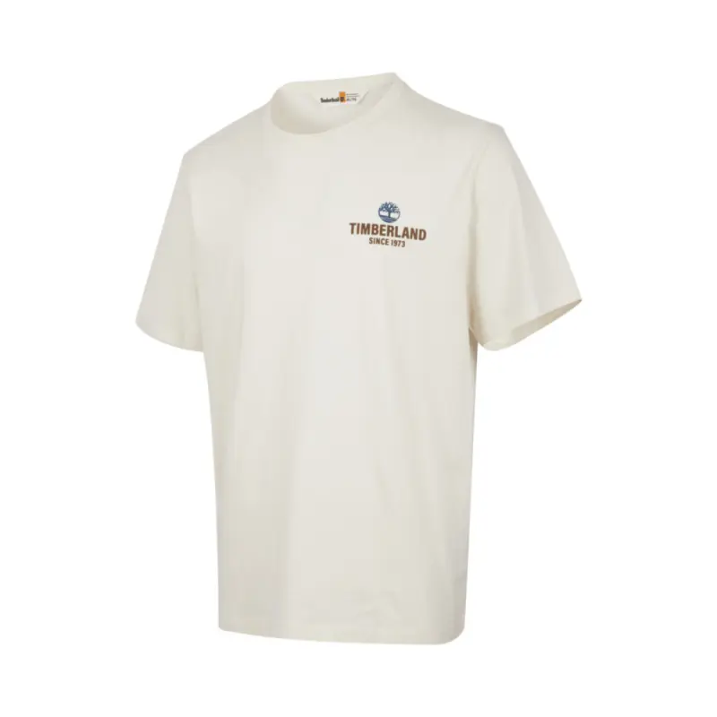 Timberland T Shirts Men's Beige Crew Neck Moderate Straight Fit