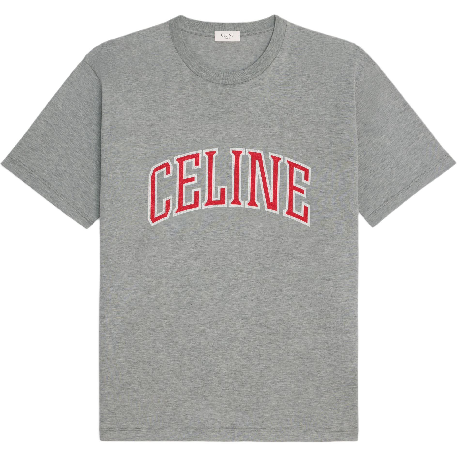 Мужская футболка CELINE Logo T (серая)