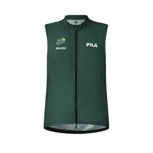 FILA CYCLING Vests Women's Green Stand Collar Moderate Other