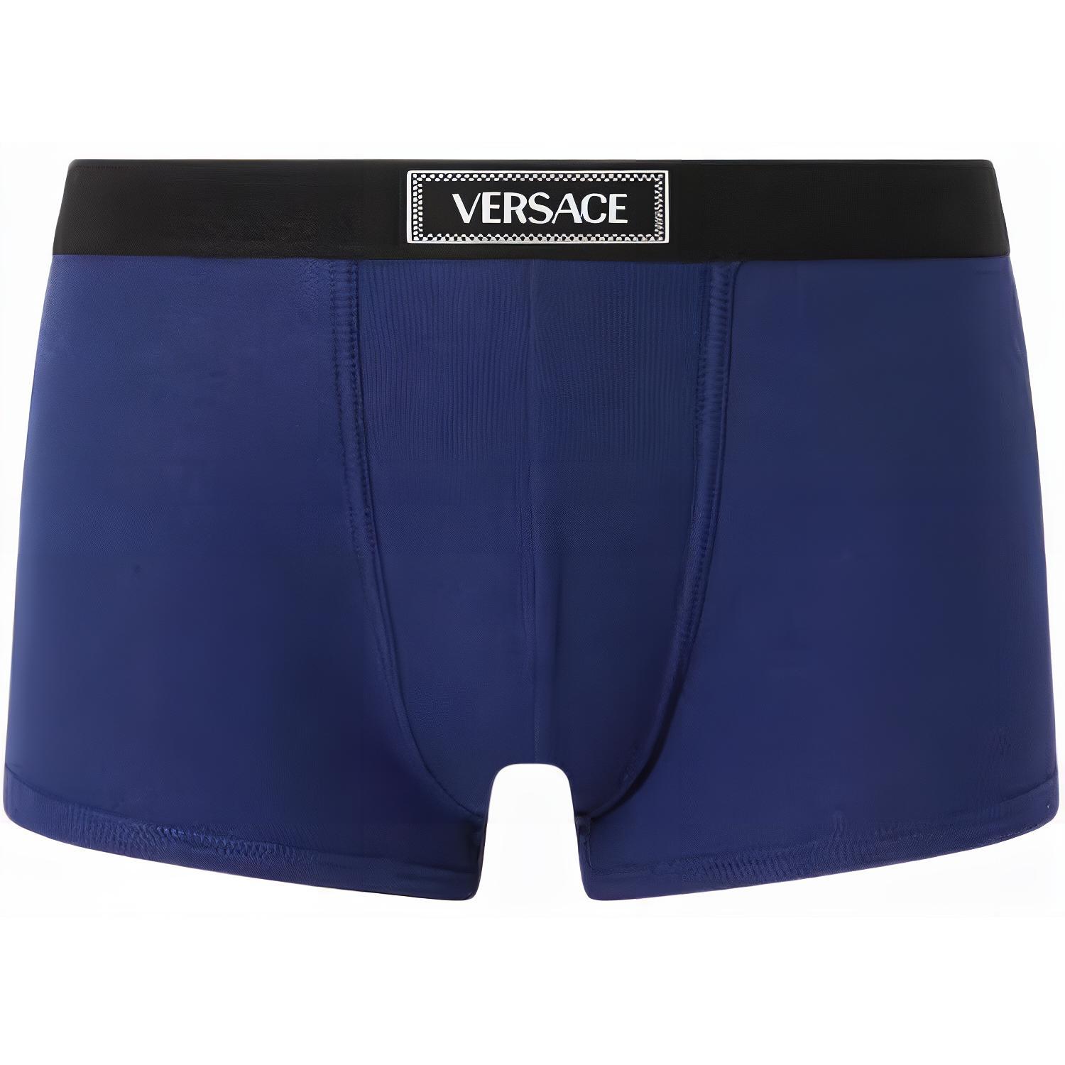 Мужские трусы-боксеры Versace Logo Belt (синие)