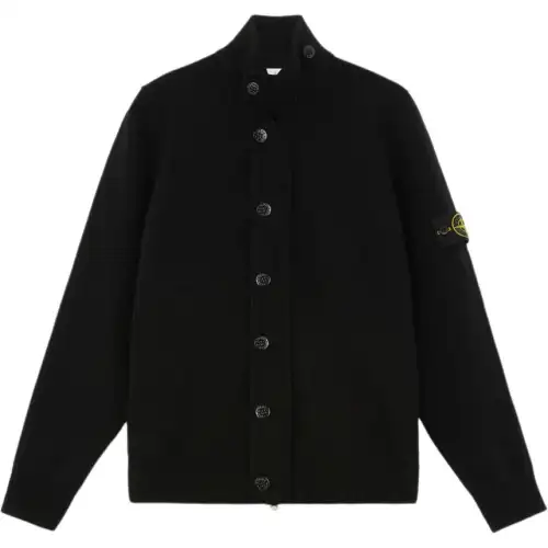 Stone Island high-neck buttoned cardigan